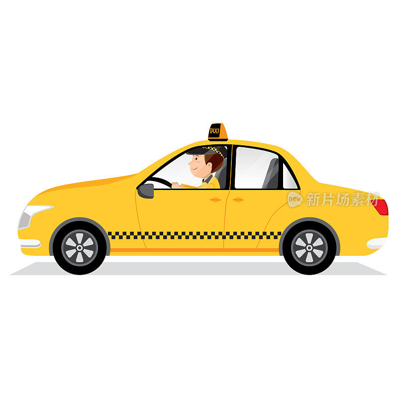 黄色出租车和出租车司机