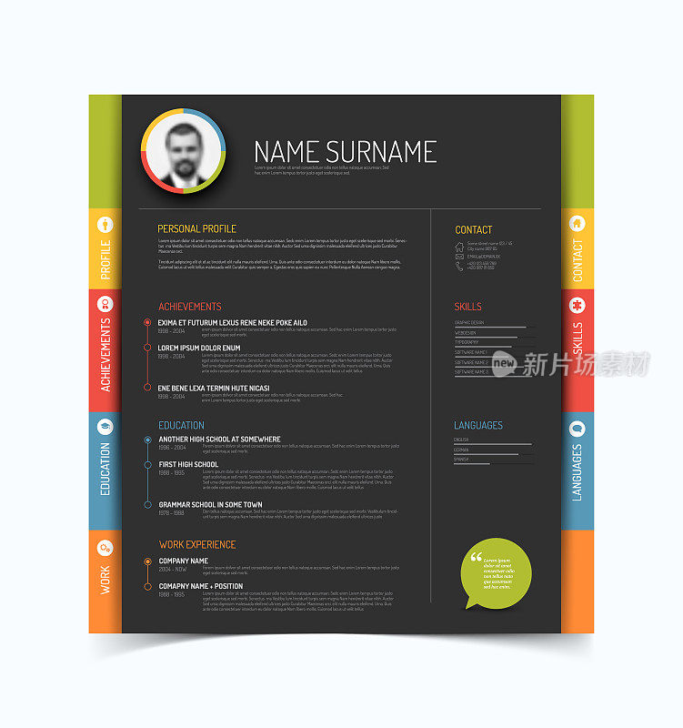 resume-template-postrani-pruhy-color