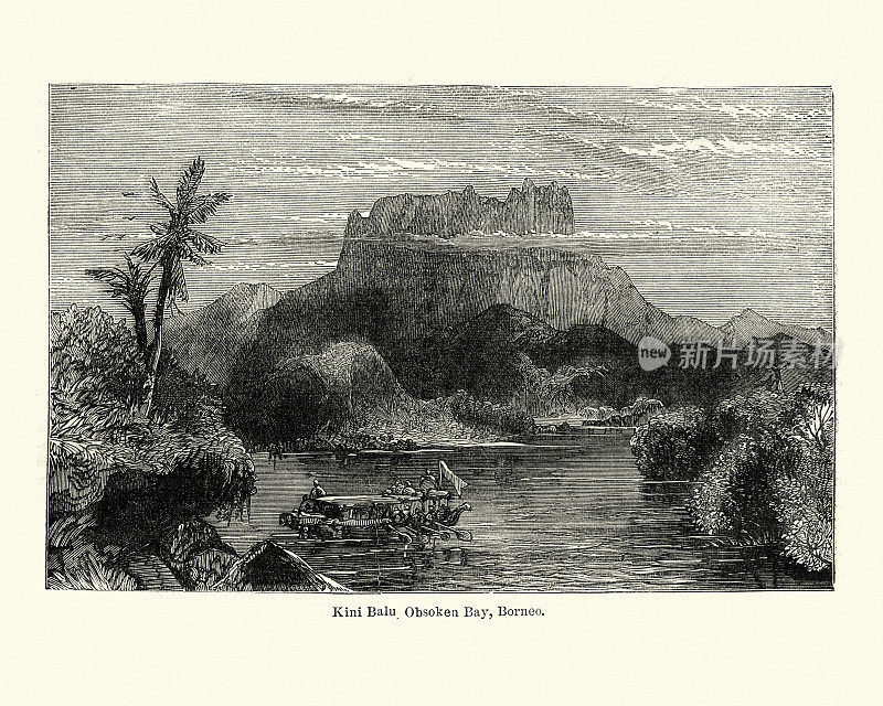 基尼巴鲁，奥布索肯湾，婆罗洲，维多利亚时代，19世纪