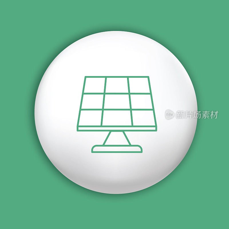 环境细线图标-太阳能电池板