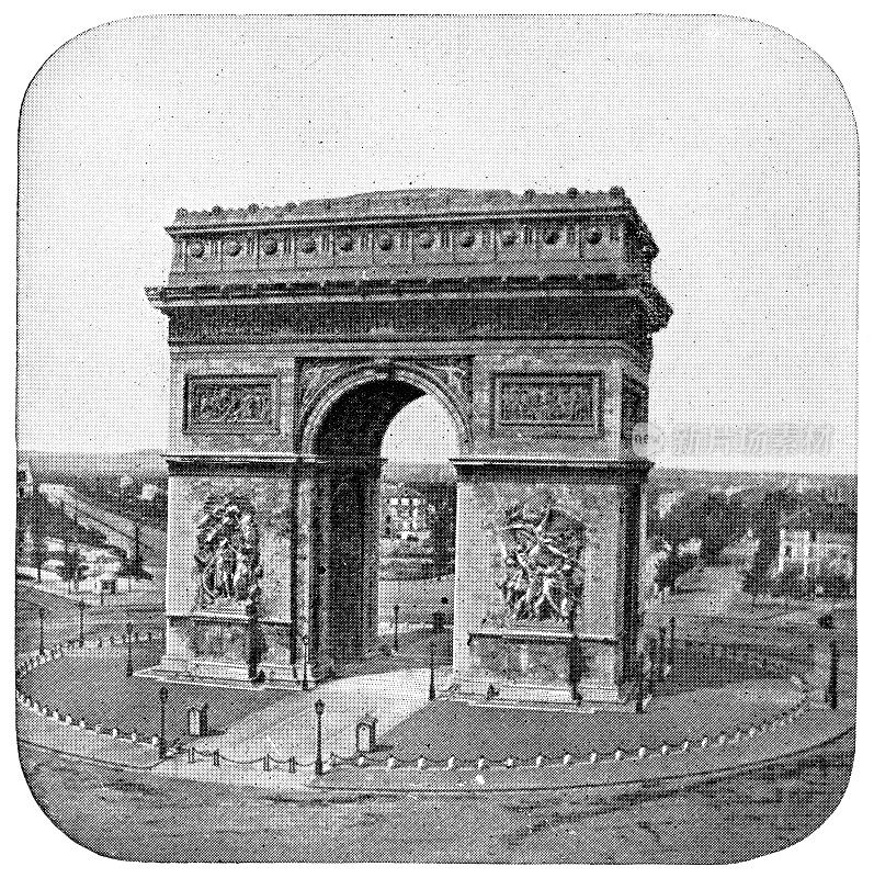 19世纪法国巴黎的凯旋门