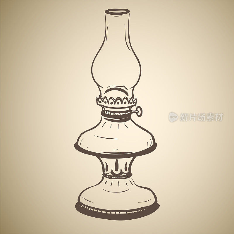 矢量插图的复古灯