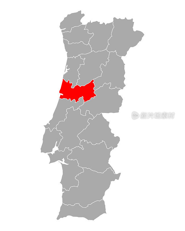 葡萄牙科英布拉的地图