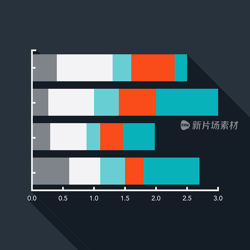 堆叠条形图图标