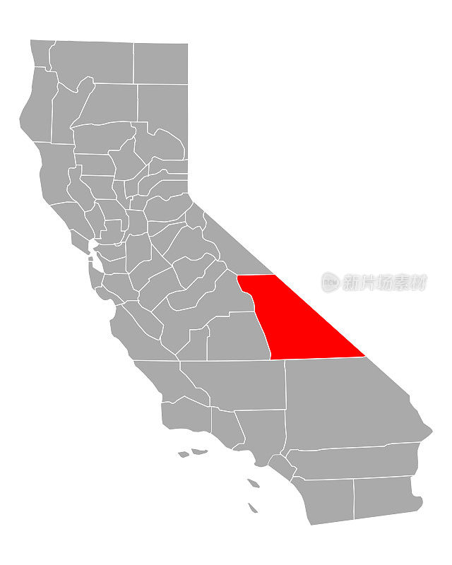 加州因约的地图