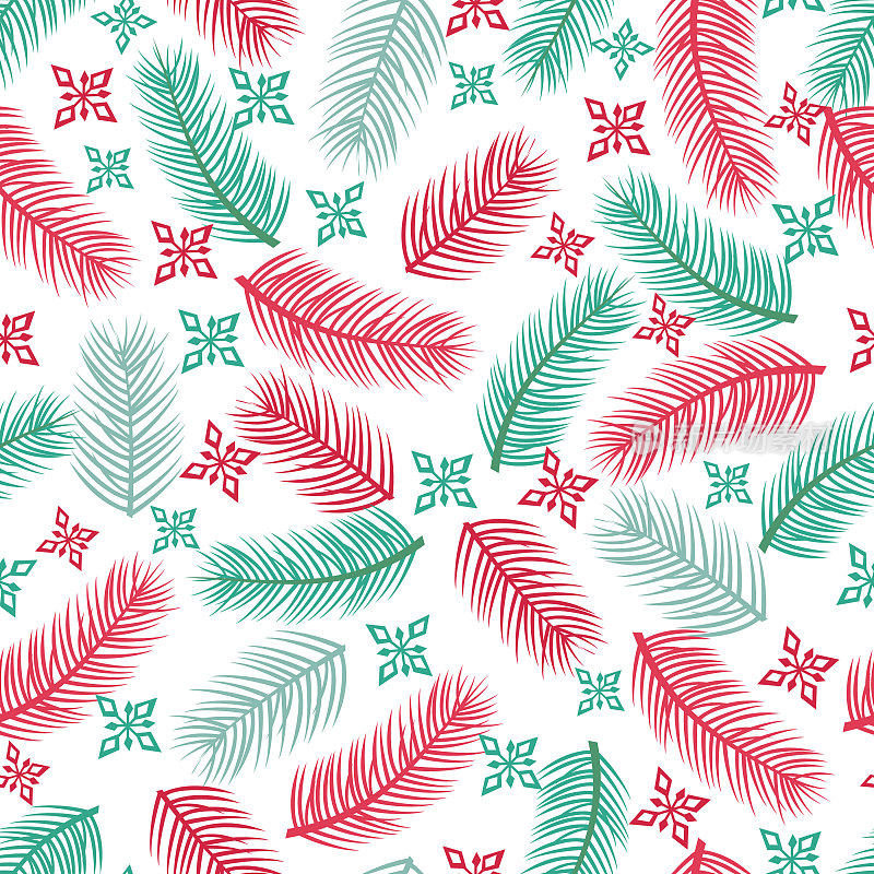 圣诞无缝图案。