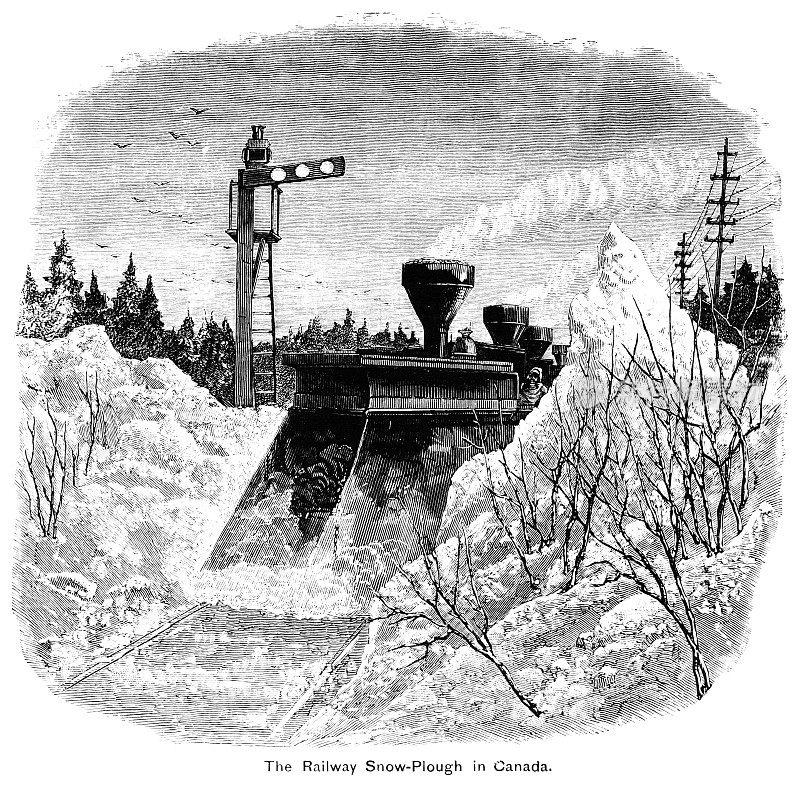 19世纪的犁式蒸汽机在加拿大旅行