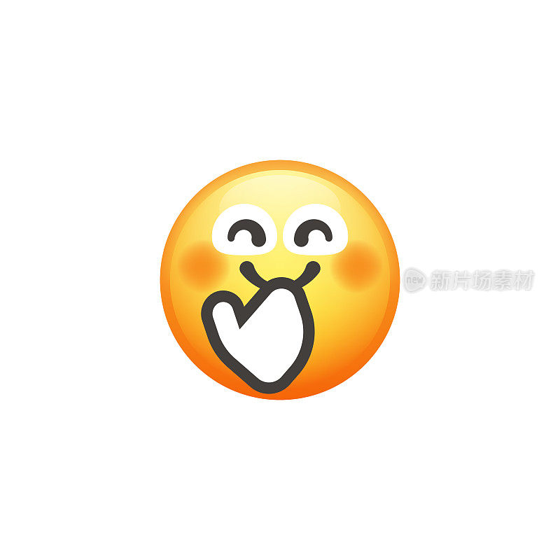 Emoticon裁剪设计元素可爱和色彩渐变