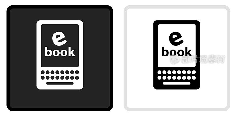 电子书图标上的黑色按钮与白色滚动