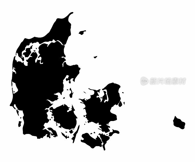 丹麦剪影地图