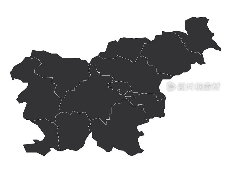 斯洛文尼亚-统计区域地图