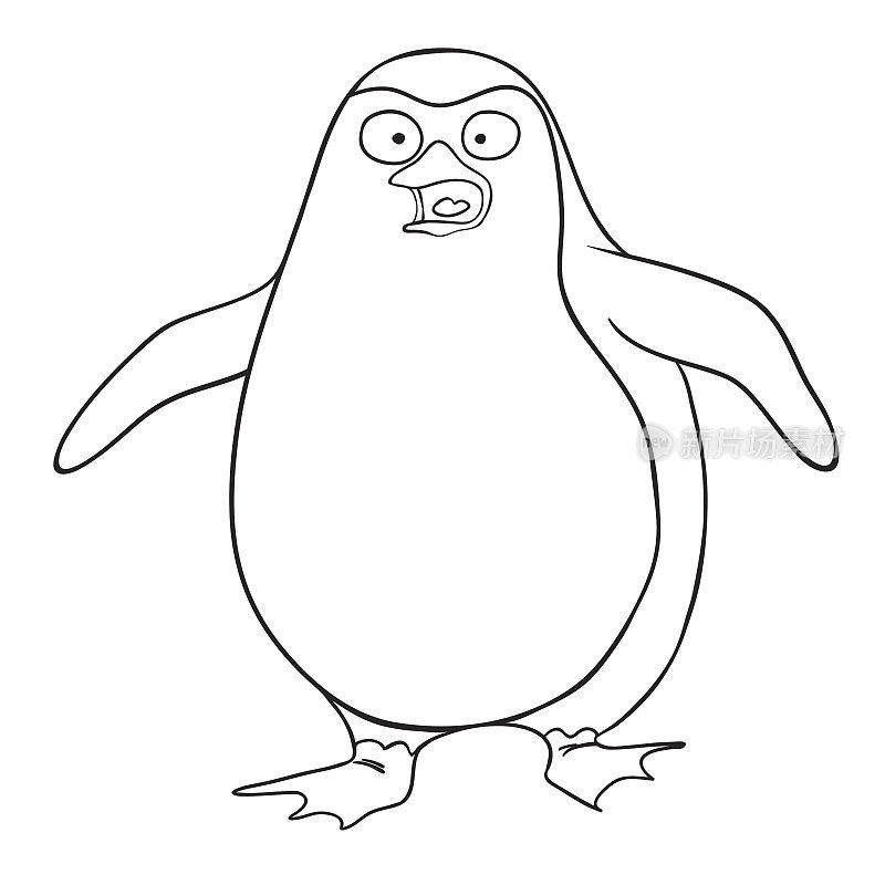 惊奇的企鹅卡通形象