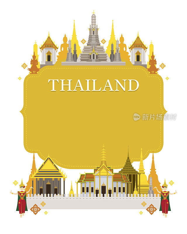 泰国地标，传统舞蹈，框架