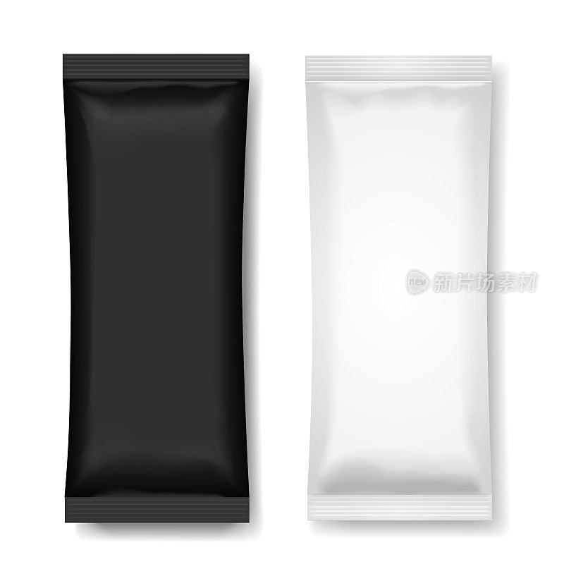 黑白空白箔包装，用于食品、零食、糖