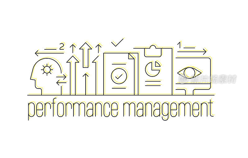 绩效管理线图标设计