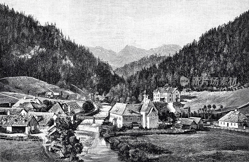 Mürzsteg，奥地利，上Mürz斯蒂里亚山谷