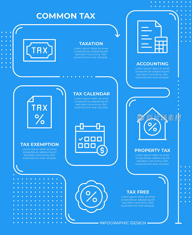 通用税务信息图表模板
