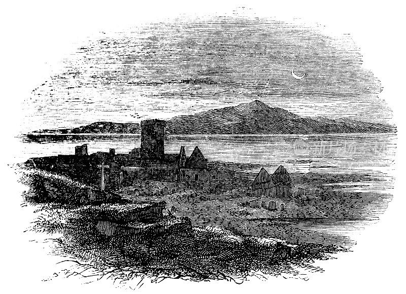 11世纪苏格兰内赫布里底群岛的爱奥纳岛