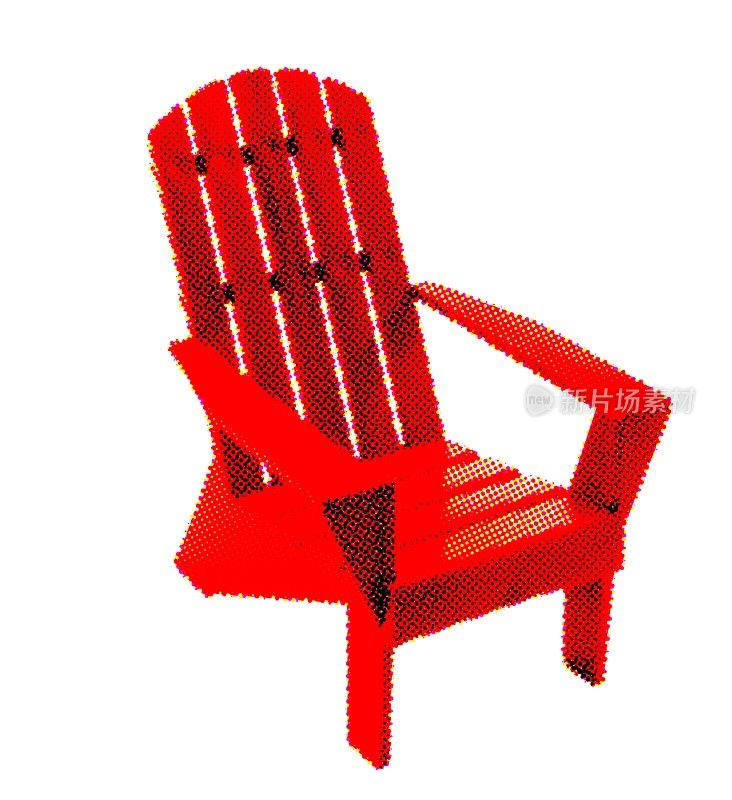 红色的阿迪朗达克椅子