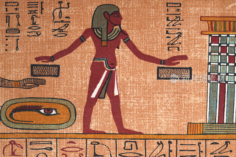 古埃及人，荷鲁斯之眼，手握箱子的男人，审判