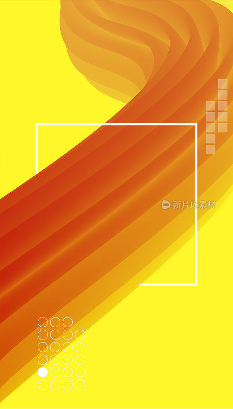 彩色抽象流体波。现代海报与梯度三维流动的形状。创新的背景设计