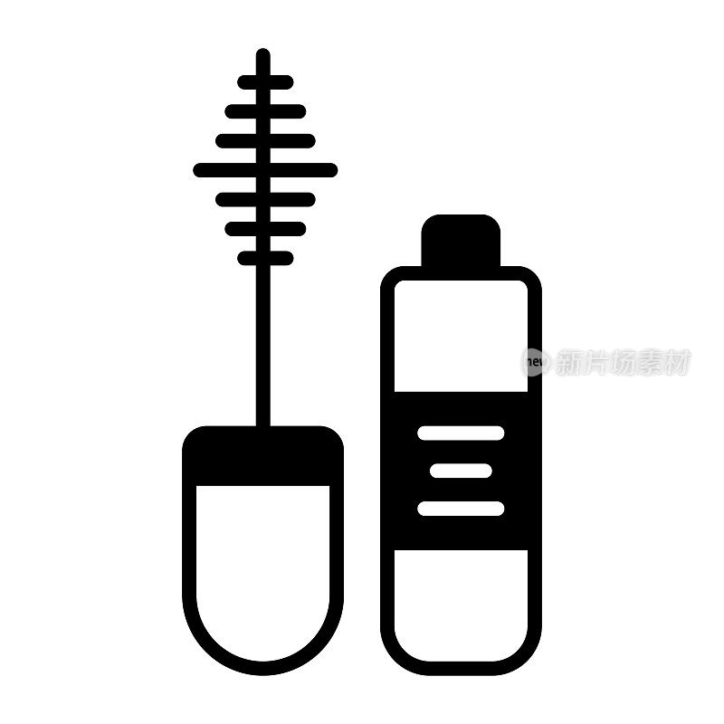 睫毛膏，化妆品的设计矢量