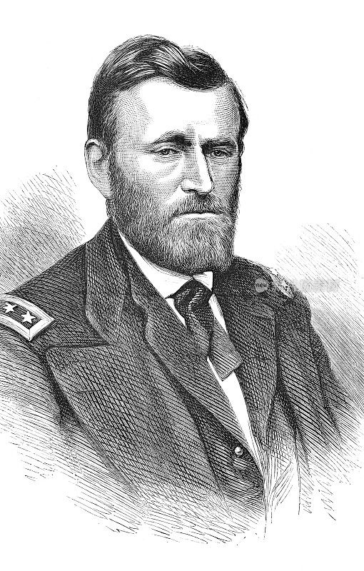 美国总统尤利西斯・格兰特1868年的肖像