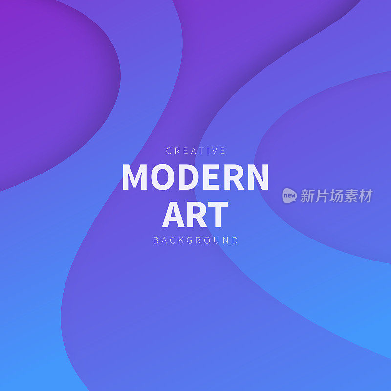 流体抽象设计与蓝色梯度-时髦的背景