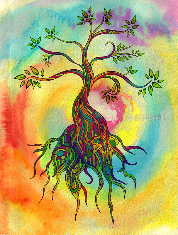 彩虹漩涡树