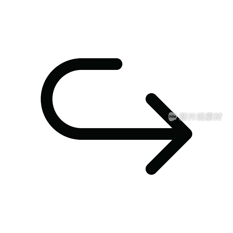 箭头细线图标-可编辑笔触