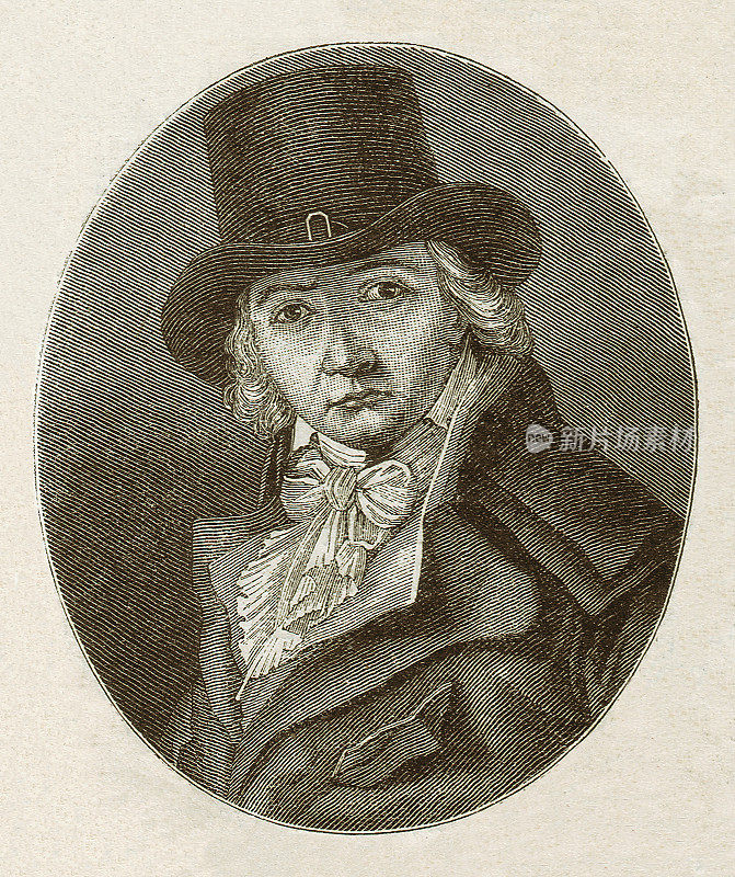 弗里德里希・马蒂松(1761-1831)，德国诗人，木刻，1879年出版