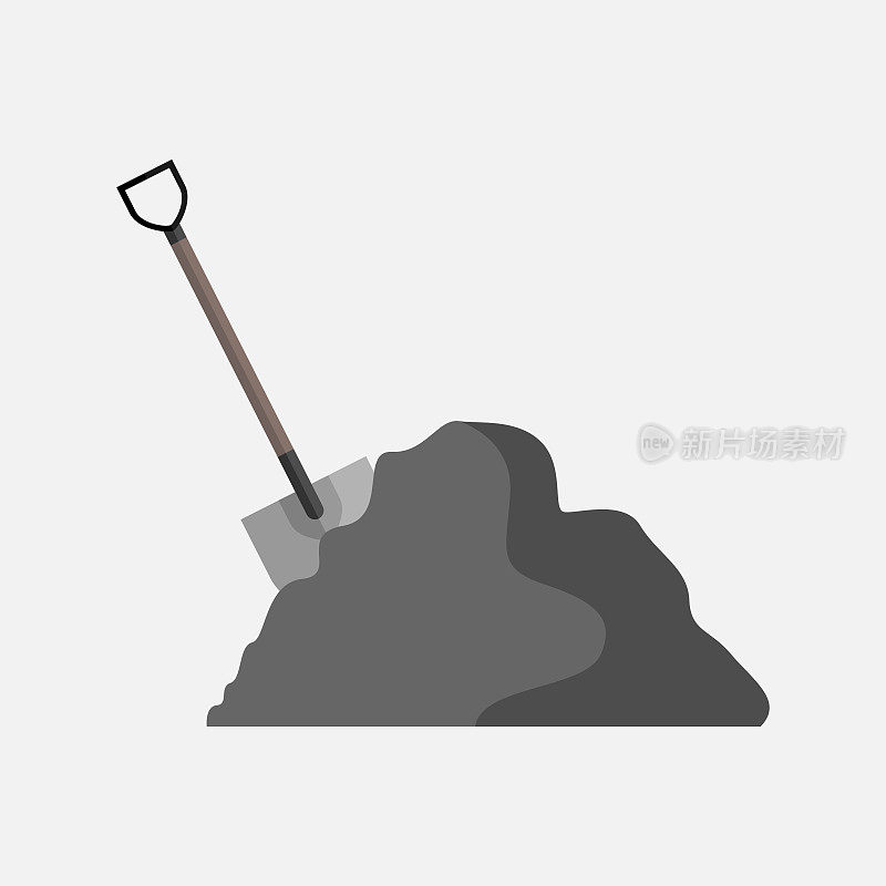 煤铲行业的堆叠采矿矢量插图图