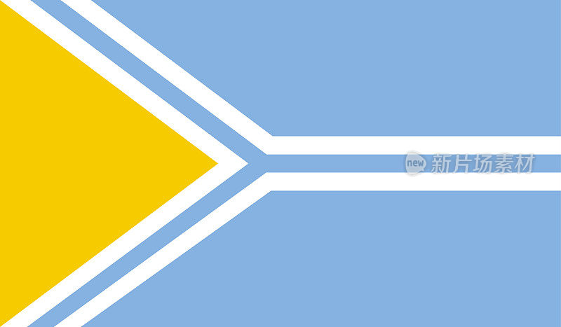 高度详细的旗帜图瓦-图瓦国旗图瓦-矢量图瓦旗帜，EPS，矢量