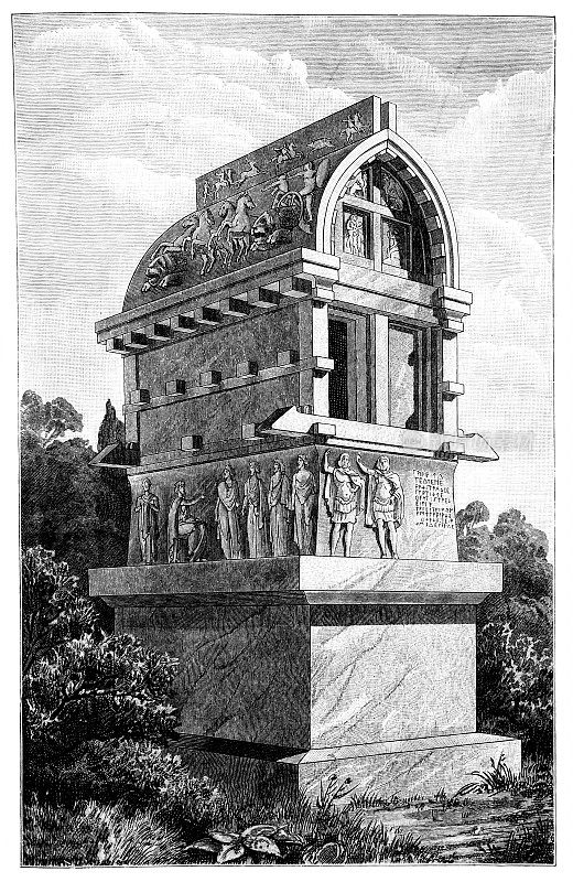 帕亚瓦墓是一个利西亚的高矩形独立桶拱石石棺，也是Xanthos最著名的坟墓之一