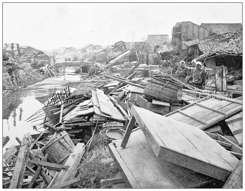 日本古玩旅行照片:地震破坏