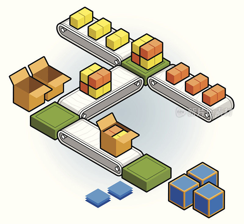 装配线矢量图