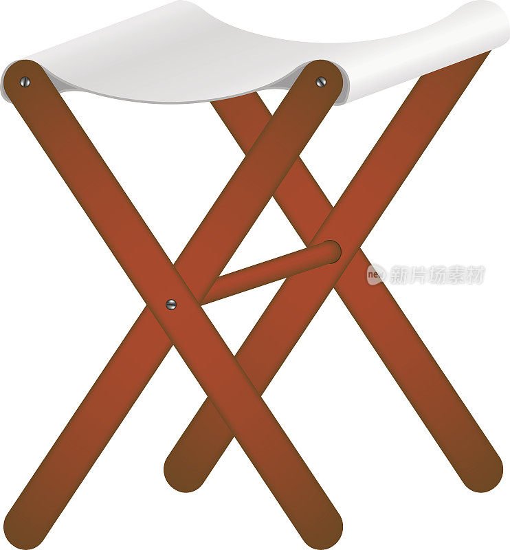复古设计的折叠木椅