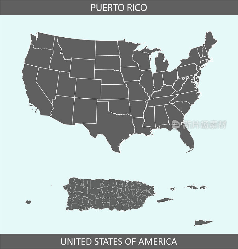 美国波多黎各县地图