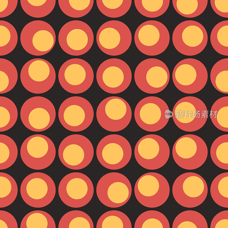 无缝图案彩色圆形几何形状