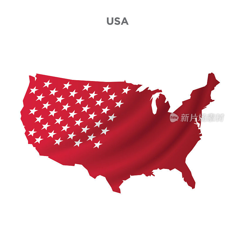 美国地图背景股票插图