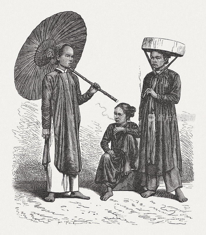 越南人,木刻,1893年出版