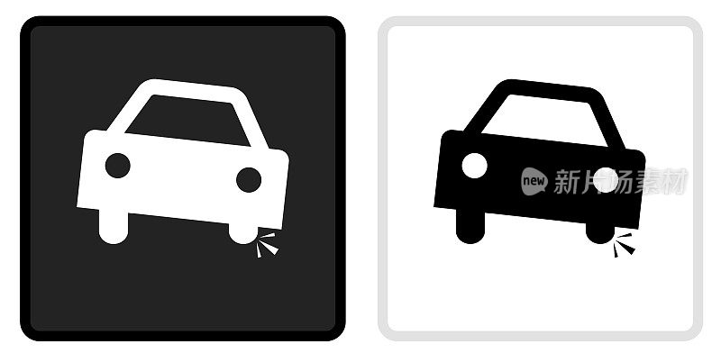 车祸图标上的黑色按钮与白色翻车