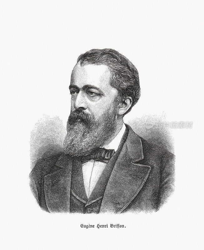 亨利・布里森(1835-1912)，法国政治家，木版画，1893年出版