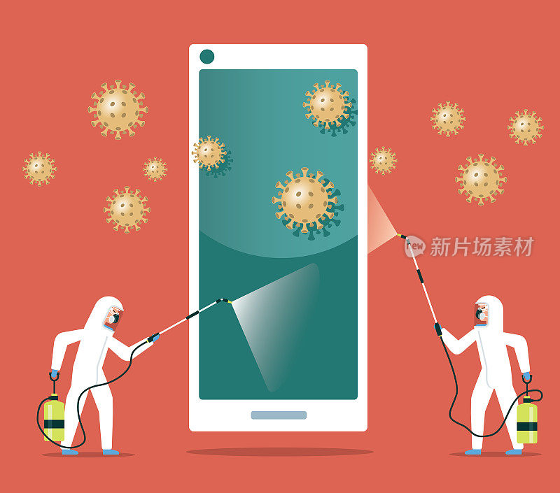 预防冠状病毒的清洁你的手机