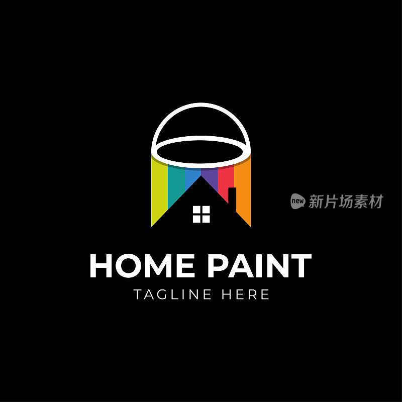 油漆罐logo设计与家居概念