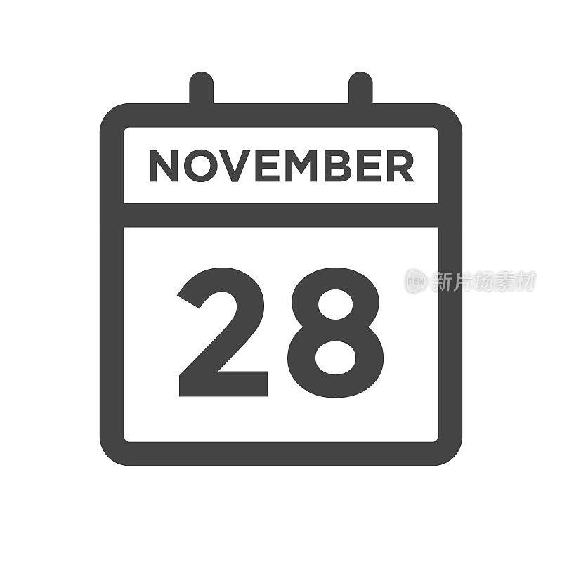 11月28日日历日或截止日期或预约日历日