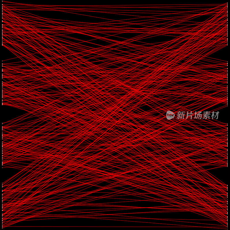 红色随机线条图案。
