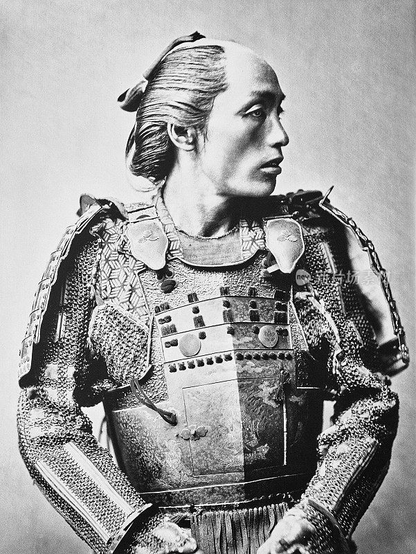 武士画像，日本，1875年