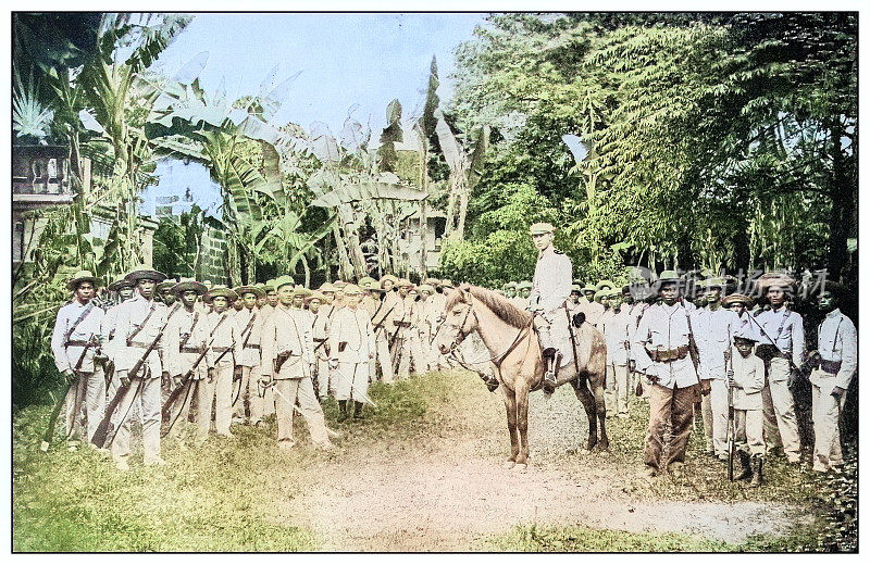 古色古香的黑白照片:菲律宾皮拉尔将军