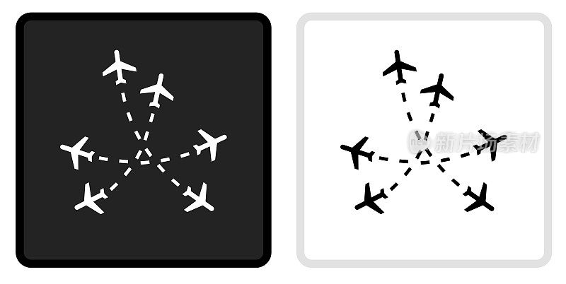 飞行路线图标上的黑色按钮与白色翻转